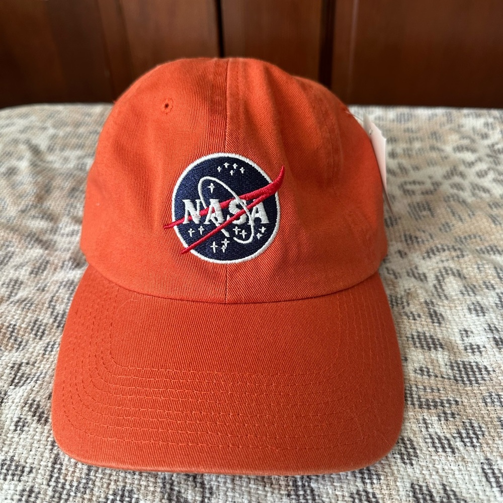 NASA Orange Dad Hat with Embroidered Logo